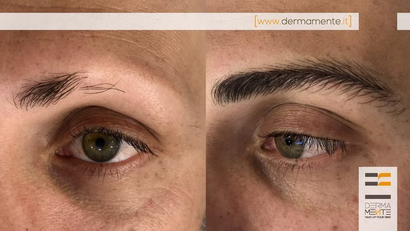 Powder brows prima e dopo Roma