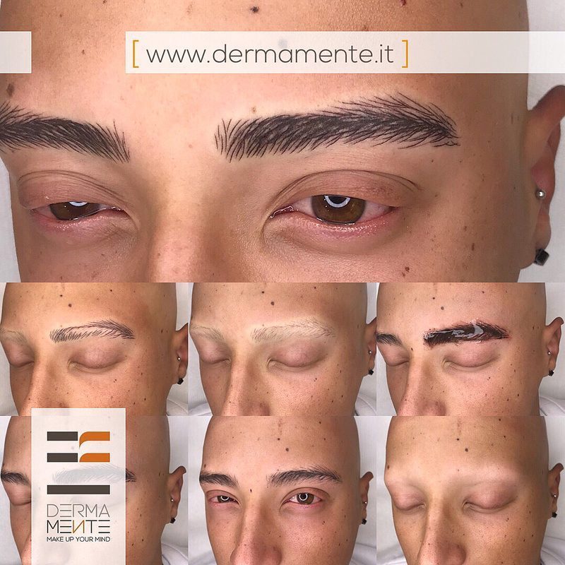 Powder brows prima e dopo Roma